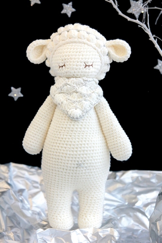 Thú bông len Bobicraft - Cừu cái đứng - bộ Platinum - Đồ chơi an toàn Quà tặng bé