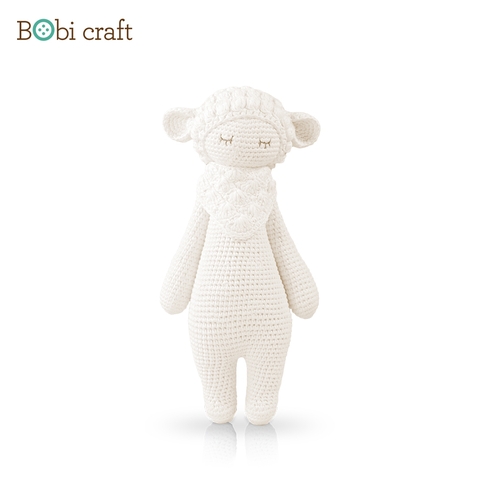 Thú bông len Bobicraft - Cừu cái đứng - bộ Platinum - Đồ chơi an toàn Quà tặng bé