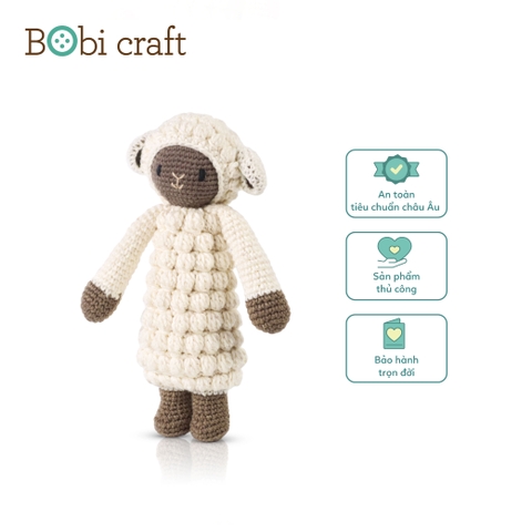 Thú bông len Bobicraft - Cừu Poppy đứng M - Bộ màu - Đồ chơi an toàn Quà tặng bé