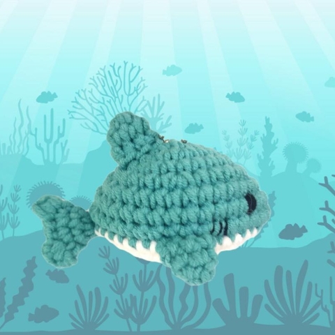 Thú bông len Bobicraft - Cá mập Cora - Đồ chơi an toàn Quà tặng bé