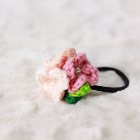 Thú bông len Bobicraft - Hoa hồng buộc tóc - Đồ chơi an toàn Quà tặng bé