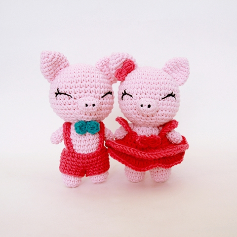 Thú bông len Bobicraft - Andy & Cherry Couple - Đồ chơi an toàn Quà tặng bé