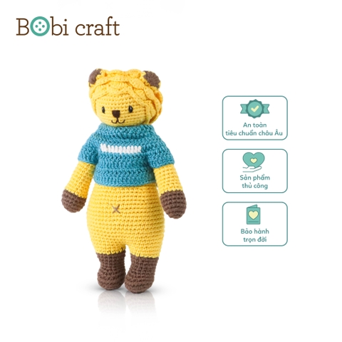 Thú bông len Bobicraft - Sư tử Leo đứng (M) - Bộ màu - Đồ chơi an toàn Quà tặng bé