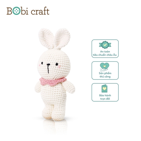 Thú bông len Bobicraft - Thỏ trắng - Đồ chơi an toàn Quà tặng bé