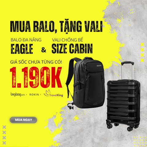 MUA BALO TẶNG VALI - BigBag Độc Quyền!  Sốc Chưa Từng có trong Lịch Sử Ngành Bag tại Việt Nam
