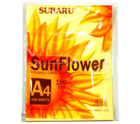 Giấy Bìa Thái Sunflower A4 180gsm - Đủ Màu