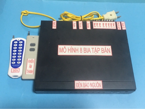 Mô hình 8 bia tập bắn ban đêm- khiển từ xa- có âm thanh