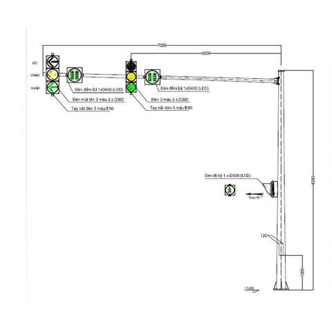 Cột 6,2m vươn 7m