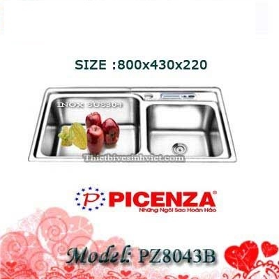 Chậu rửa bát Picenza PZ-8043B (inox 304)