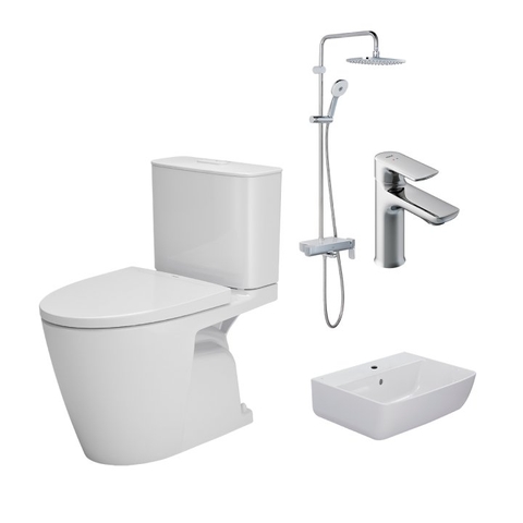 Bồn cầu AC-602VN +Chậu rửa L-312V(EC/FC)+Vòi chậu LFV-612S+Sen cây BFV-615S-8C