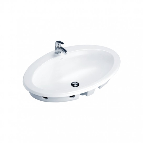 Chậu Rửa Lavabo COTTO C019 Ellipse Dương Vành
