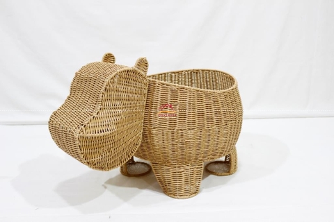 Sọt Đựng Đồ Handmade Hình Hà Mã – Gọn Gàng, Thẩm Mỹ, Đa Năng Trong Lưu Trữ