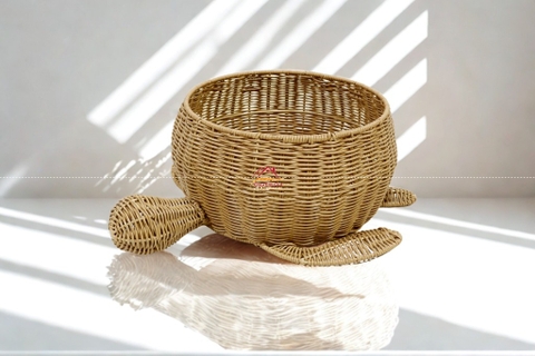 Giỏ Đựng Đồ Hình Rùa Thủ Công – Sự Kết Hợp Giữa Nghệ Thuật Đan Truyền Thống và Ứng Dụng Hiện Đại