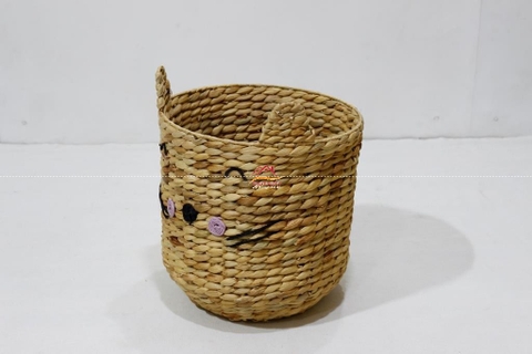 Sọt đan lục bình thủ công – bền đẹp, thân thiện môi trường. Dùng đựng quần áo, đồ chơi, phụ kiện hoặc trang trí decor-SD1881A-1NA