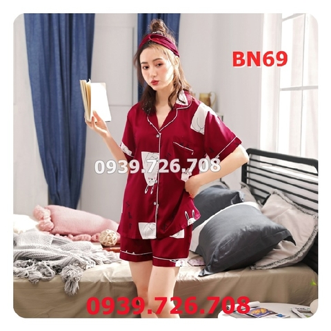 Bộ ngủ nữ pijama chất cotton quần đùi tay ngắn