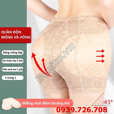 Quần Độn Mông và Hông Nữ bị hóp 2 bên – Quần Nâng Mông Tự Nhiên, Quần Lót Độn Mông Hông Tạo Đường Cong Quyến Rũ