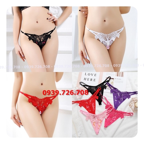 Quần lót dây lọt khe phối ren quyến rũ sexy