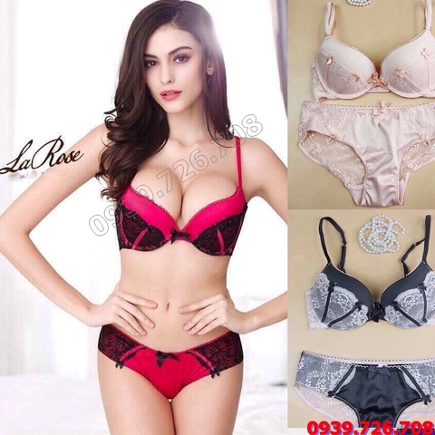 Bộ đồ lót Lasenza 2 nơ mút dày