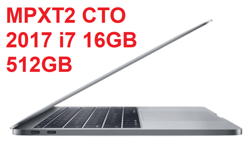 APPLE Macbook Pro 13.3inch 2017 MPXT2 CTO Core I7-2.5Ghz Ram 16GB SSD 512GB A1706 New 99%