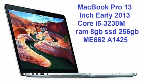 MacBook Pro 13-Inch Early 2013 Core i5-3230M 2.6 GHz ram 8gb ssd 256gb ME662 MacBookPro10,2 A1425 EMC 2672