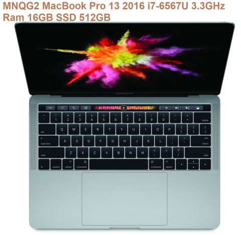 MNQG2 MacBook Pro 13inch Touch Late 2016  Core i7-6567U 3.3GHz Ram 16GB SSD 512GB