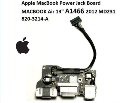 Thay bo nguồn rắc nguồn audio Macbook air A1466 board Power Audio Board USB DC Power jack 2012 MD628 MD231 MD846 820-3214-a