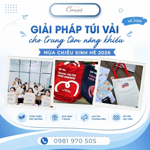 Túi vải bố - Giải pháp túi vải quà tặng cho mùa chiêu sinh hè 2026