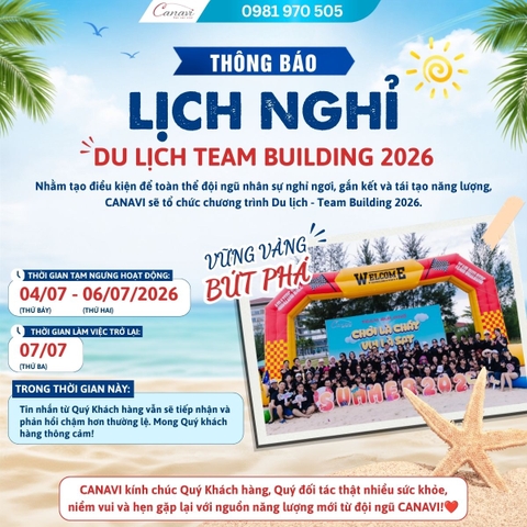 CANAVI THÔNG BÁO LỊCH NGHỈ
