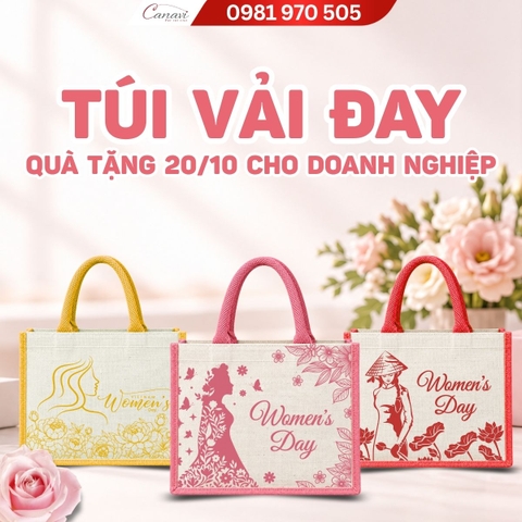 Túi Vải Đay Quà Tặng 20/10 Cho Doanh Nghiệp: Tinh Tế Ghi Dấu Ấn Thương Hiệu