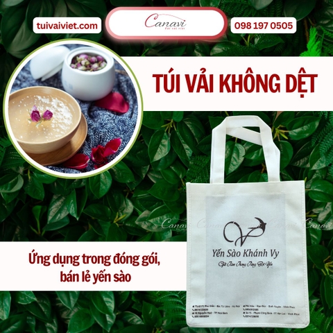Ứng dụng túi vải không dệt trong đóng gói bán lẻ yến sào: Giải pháp tối ưu cho sản phẩm cao cấp