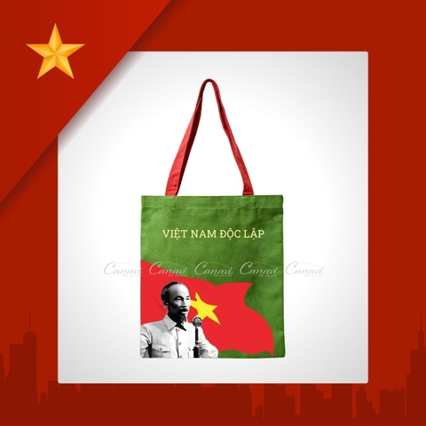 Túi Tote Vải Bố Canvas TVBC12 - Tự hào Việt Nam độc lập