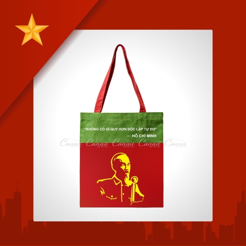 Túi Tote Vải Bố Canvas TVBC11 - Chào mừng Quốc khánh 2/9
