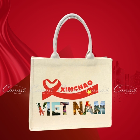 Túi Vải Đay Linen TVD11 - Xin Chào Việt Nam