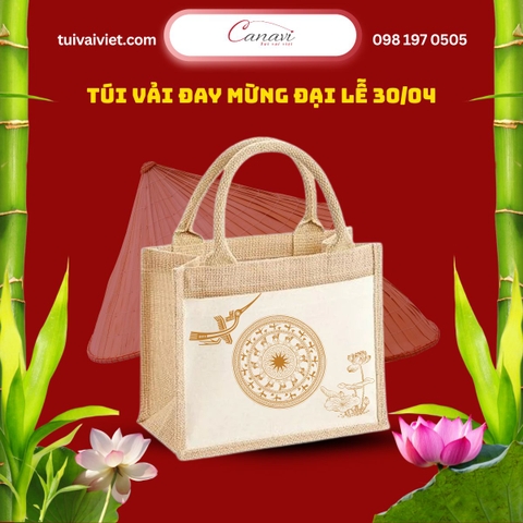 Túi Vải Đay Linen Chào Mừng 30/4 - TVDN4