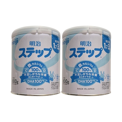 Sữa Meiji 1-3 hộp sắt 800g ( mẫu không thìa )
