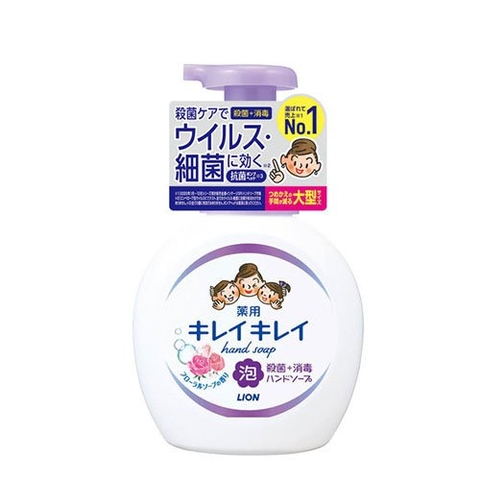 Nước rửa tay tạo bọt hương hoa hồng  Lion Nhật 250ml