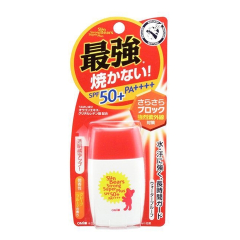 Kem chống nắng Omi Sun Bears màu đỏ SPF50