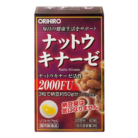 Viên chống đột quỵ Natto Kinase Orihiro 60 viên