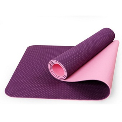 Thảm tập yoga Zeno TPE 2 lớp tím