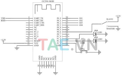 Mạch Thu Phát Bluetooth 4.0 BLE CC2541- AT09