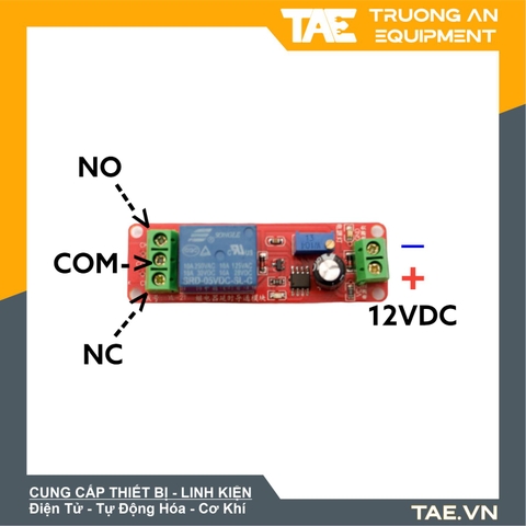 MODULE RELAY 5V 12V tạo trễ, đóng ngắt thiết bị NE555