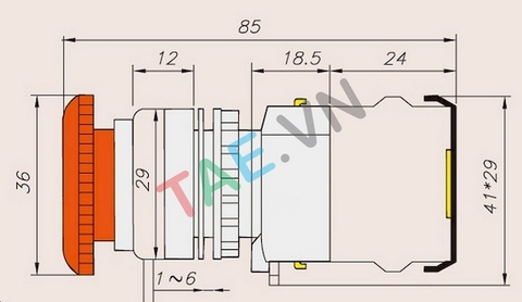 Nút Dừng Khẩn LA38-11ZS 22MM