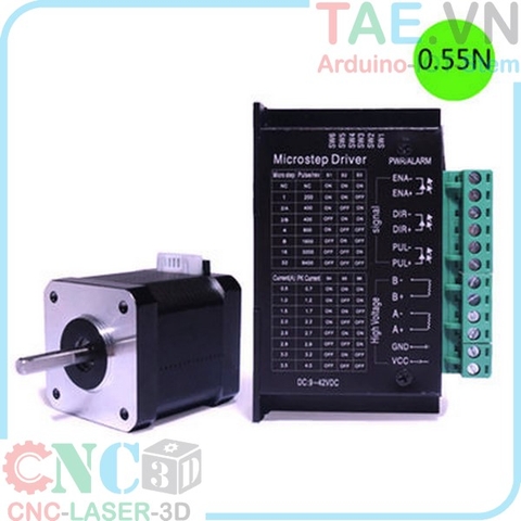 Combo Stepper motor 42BYGH34 + Drive DM542C, DriveTB6600