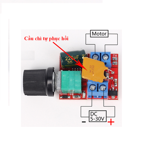 Mạch Điều Kiển Tốc Độ Động Cơ DC Mini 5A