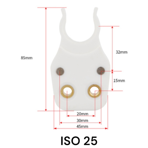 kích thước gá kẹp iso25