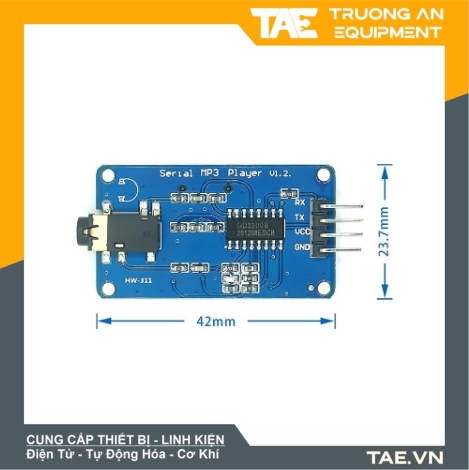 Mạch Phát Âm Thanh MP3 WAV Giao Tiếp UART YX6300