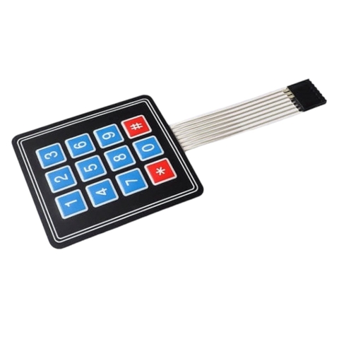 Phím Keypad Matrix 4x3 Nhựa