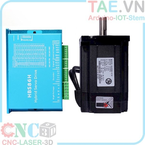 Combo Hybrid Servo Driver HBS86H + Motor 86HSE8.5N