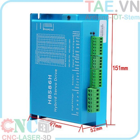 Combo Hybrid Servo Driver HBS86H + Motor 86HSE8.5N