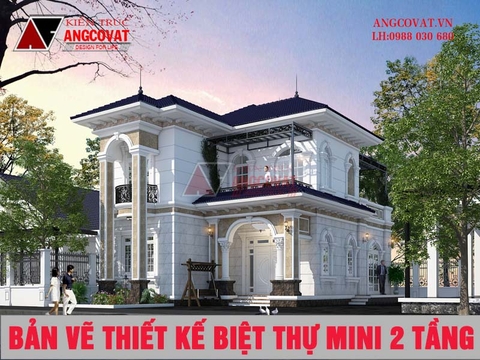Sưu tầm: bản vẽ thiết kế biệt thự mini 2 tầng hoàn chỉnh nhất